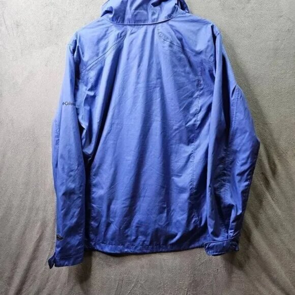 Columbia Jacket Mens Large Blue Interchange Omni Tech Outdoor Waterproof Coat - Picture 5 of 5